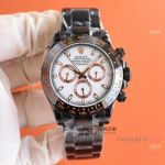 Swiss Grade Rolex Cosmo Daytona BLAKEN watch Orange Markers 40mm